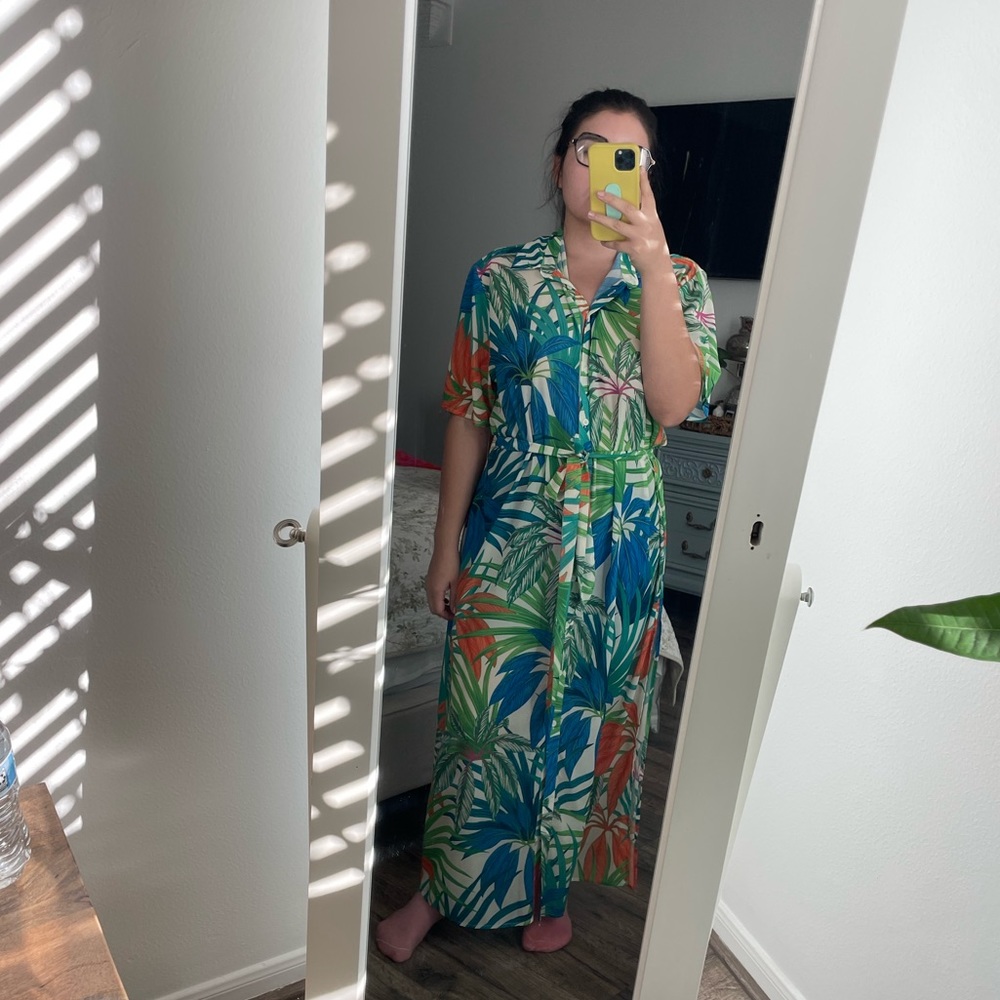 Flying Tomato Tropical Palms Cover Up dress